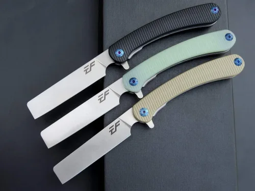 Vista 7 de Eafengrow EF939 cuchillo plegable de bolsillo con hoja de acero D2 y mango G10; cuchillo plegable de bolsillo EDC para supervivencia en camping y al