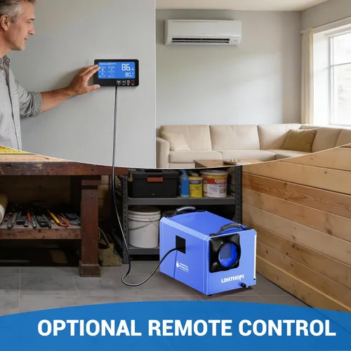 Vista 6 de LDHTHOPI Deshumidificador comercial de 145 pintas con manguera de drenaje para espacios de arrastre, sótanos, industria, restauración