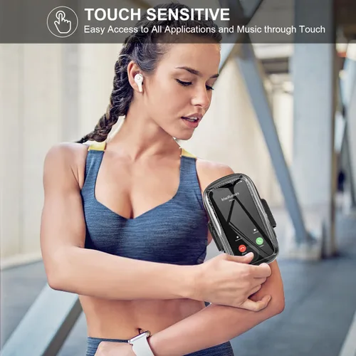 Vista 4 de Soporte para teléfono para correr, brazalete para iPhone 16 15 14 13 Pro Max 12 11 Plus X Samsung Android de hasta 6.9'', bandas universales
