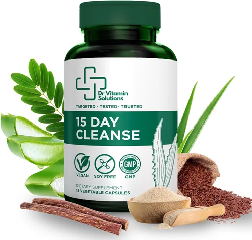 Limpieza de 15 días - Desintoxicación natural de colon y apoyo digestivo con Senna, Aloe Vera, Cascara Sagrada y probióticos - Programa de limpieza