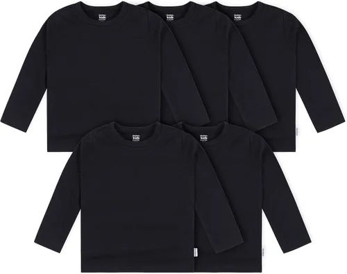Gerber Baby Toddler 5-Pack Solid Long Sleeve T-Shirts Jersey 160 GSM
