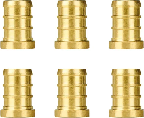 Vista 50 de SUNGATOR Accesorios Pex de 1 pulgada, paquete de 2 acoplamientos Pex de 1/2 pulgada, sin plomo de latón, accesorios Pex de 1 pulgada para tubería Pex