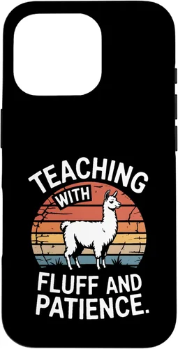 Vista 20 de Teaching with Fluff and Patience Llama Teacher Classroom Case for iPhone 16