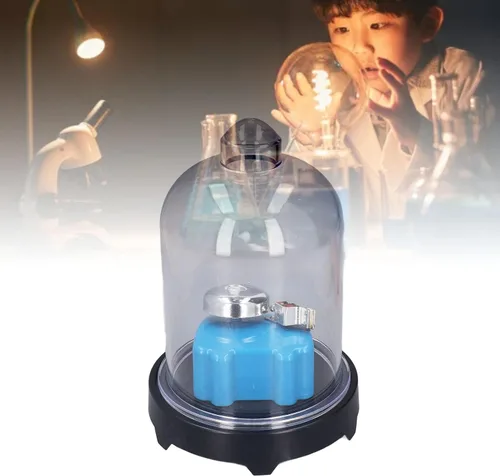 Vista 4 de Tarro de vacío con base, cámara de vacío, tarro de plástico de laboratorio Física de sonido Herramienta científica experimental para experimento