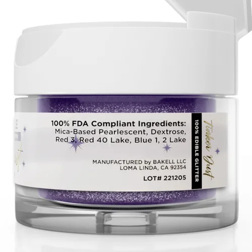 Vista 52 de Bakell - Brillantina 100% comestible, Tinker Dust®, 5 g, color negro, vegano, certificado Kosher, para pasteles, cupcakes, paletas, bebidas y postres