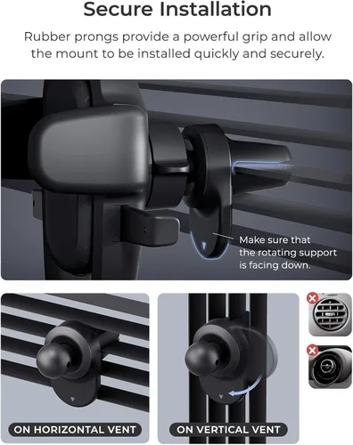 Vista 6 de iOttie Easy One Touch Advanced soporte de teléfono para coche con ventosas - Soporte universal para teléfono celular para iPhone, Google, Samsung