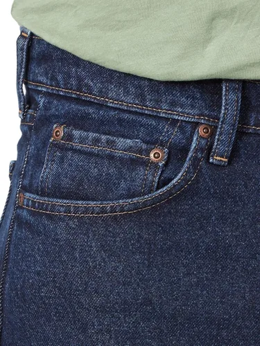 Vista 6 de Wrangler Authentics Jeans clásicos para hombre, corte holgado, con 5 bolsillos de algodón