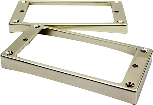 Vista 10 de Guyker Juego de anillos de montaje Humbucker de metal con parte inferior curvada, reemplazo de marco de cubierta de puente y cuello, compatible