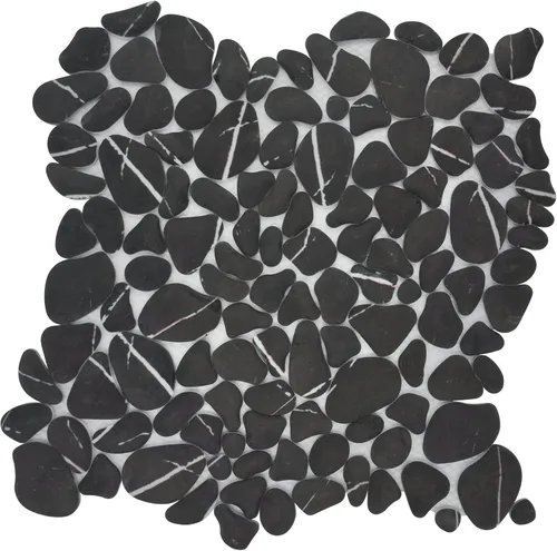 Vista 11 de SUNWINGS Azulejo de guijarros de 10 hojas para ducha, borde de suelo, cocina, baño, salpicadero de vidrio reciclado blanco Carrara, aspecto