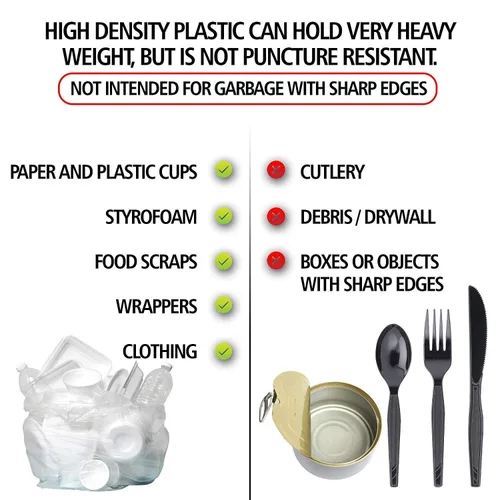 Vista 4 de Aluf Plastics HCR-404816C - Bolsas de basura transparentes de 45 galones de 40 x 48 pulgadas, equivalentes a 16 micrones, bolsas de basura de alta