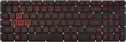 Teclado de repuesto con retroiluminación compatible con Acer Nitro 5 AN515-31 AN515-41 AN515-42 AN515-51 AN515-52 AN515-53 N17C1 negro diseño de EE.
