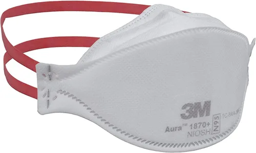 3M 1870 mask Pack of 20 Individually Wrapped 3 Panel Flat Fold Design Allows for Facial Movements Comfortable