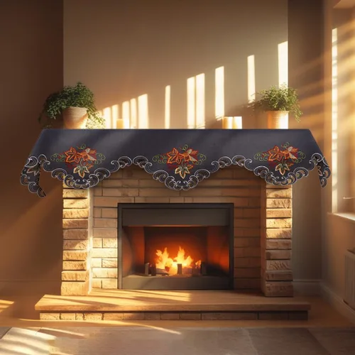 Vista 2 de Decozen Mantel Scarf for Fireplace, Fireplace Mantel Decor, Valentines Day Gifts, Gift for Her