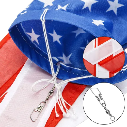 Vista 3 de Boao 2 piezas de 24 pulgadas de bandera estadounidense de 24 pulgadas, diseño de estrellas y rayas de Estados Unidos, material impermeable