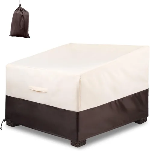 Vista 10 de ALSTER Fundas para Sillas de Patio Impermeables, Fundas para Sillas de Exterior (32" L x 37" A x 36" Al), Fundas de Muebles Negras Duraderas e