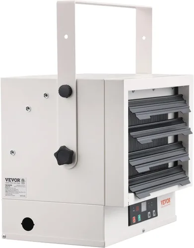 Vista 18 de VEVOR Electric Garage Heater, 10000-Watt Digital Fan-Forced Wall/Ceiling Mount Shop Heater, with Remote Control Overheat Protection, Hardwired with