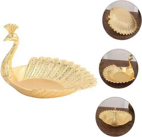 Vista 9 de Bandeja de frutas Bandeja de maquillaje Decoración del hogar Decoración de pasteles Bandeja de caramelo Bandeja de mesa de café Bandeja decorativa