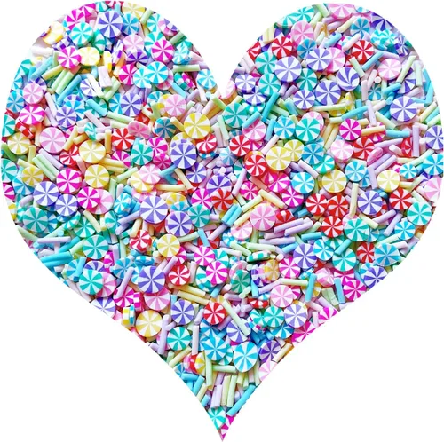 Vista 25 de Chispitas Falsas Chispitas Falsas de Navidad Chispitas Falsas de Caramelo Chispitas de Arcilla Polimérica Chispitas Poliméricas Rebanadas de Arcilla