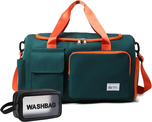 Vista 59 de Bolsa de Gimnasio Pequeña para Mujer, Bolsa de Lona de Viaje, Bolsa de Fin de Semana con Compartimento para Zapatos