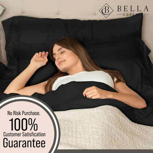 Vista 5 de Bella Coterie - Sábana bajera ajustable de viscosa de bambú de lujo, tamaño individual, 100% cultivada orgánicamente, ultrasuave, refrescante