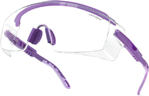 Vista 11 de UKNOW Gafas de seguridad sobre anteojos, gafas de seguridad antivaho ANSI Z87.1, gafas protectoras ajustables