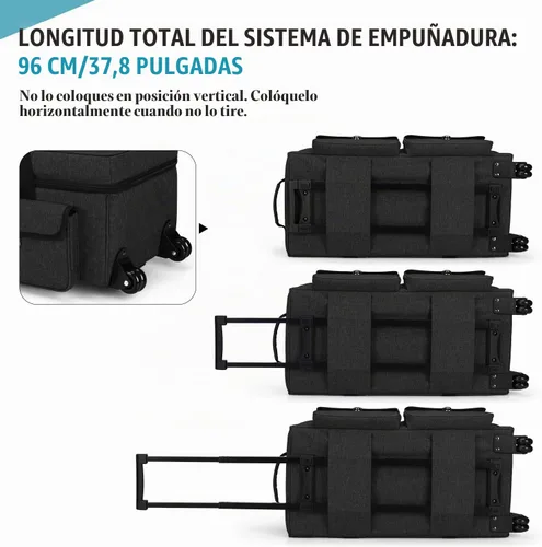 Vista 4 de Yarwo Estuche de transporte Rolling Craft compatible con Cricut Explore 5 Negro