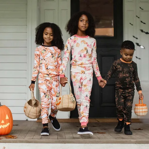 Vista 113 de Burt's Bees Baby Pijama de algodón orgánico para niñas, conjunto de pijama 100% algodón para niños pequeños y niños, tela suave y elástica Trébol