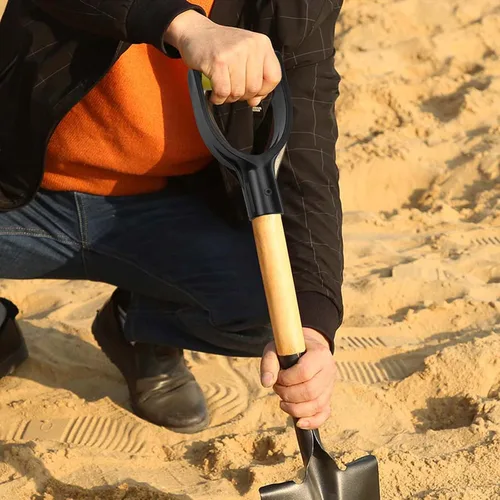 Vista 6 de Mango de pala de plástico con agarre en D, diámetro interior de 32 mm para pala de nieve, herramienta de excavación y rastrillado, accesorio