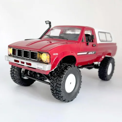 Camión RC WPL C24 RC Crawler escala 1/16 4x4 RC Rock Crawler todo terreno todoterreno Pickup Truck RTR Control remoto LED proporcional acelerador de