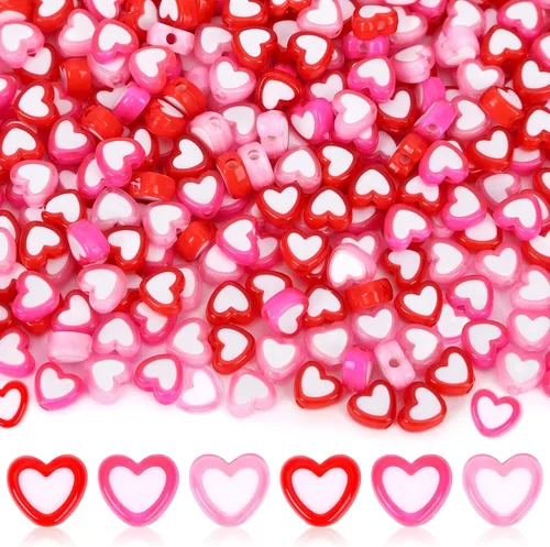 Vista 10 de Augshy 700 piezas de cuentas de letras blancas del alfabeto para hacer manualidades DIY (6 mm)