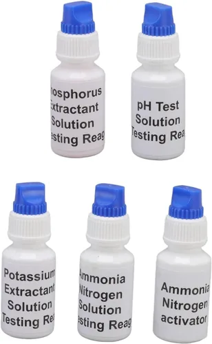 Vista 8 de Fdit Solución líquida de prueba de suelo, nitrógeno potasio de medición de suelo Kit de prueba de suelo Líquido de prueba de suelo para jardinería