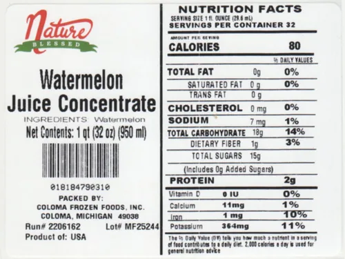 Vista 2 de Nature Blessed Concentrado de jugo de fruta de sandía 100% puro - 2 cuartos (botellas de 2/32 fl oz), aplicaciones: elaboración de vino casero