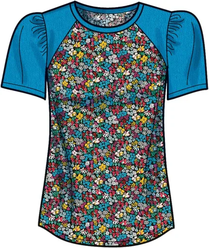 Vista 8 de Simplicity Misses' Knit Tops Kit de patrón de costura, código S9645, tallas XS-S-M-L-XL-XXL, multicolor