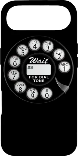 Vista 27 de Divertida caja del teléfono del dial rotatorio analógico retro retro negro lindo negro para el iPhone 17