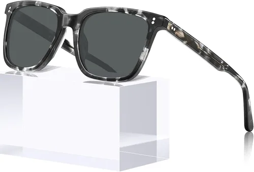 Vista 32 de Carfia Chic - Lentes de sol polarizados para mujer, protección UV400, marco de acetato pulido a mano