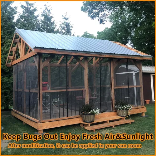 Vista 6 de Puertas de pantalla de garaje para garaje de 1 coche de 8x7 pies; pantalla de puerta de garaje magnética de fibra de vidrio de 1400g/3.1lb