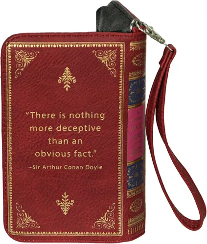 Vista 2 de Things2Die4 Sherlock Holmes - Cartera para identificación con cierre a presión, Rojo