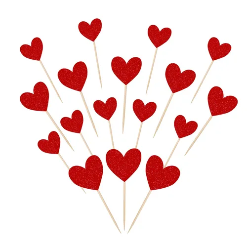 Vista 12 de 30 piezas de decoración para cupcakes con diseño de corazón con purpurina para cupcakes, despedida de soltera, boda, compromiso, decoración de Negro