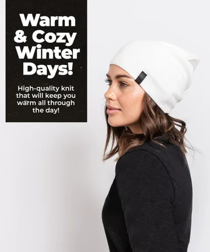 Vista 6 de Gorro cálido y holgado Gorro diario deliciosamente suave en cuchillo fino