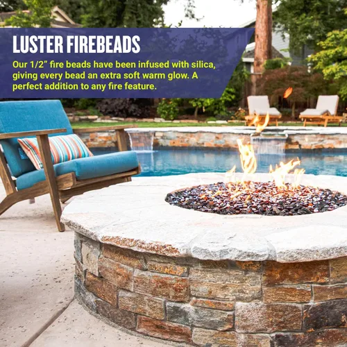 Vista 2 de American Fireglass, vidrio para hogar con vidrio para hoguera y vidrio para estufa, Azul Royal