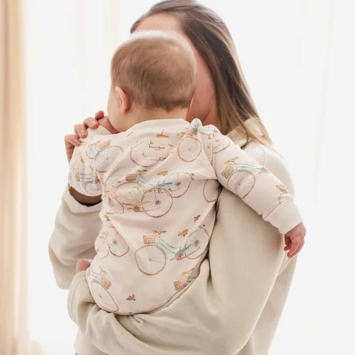 Vista 5 de Burt's Bees Baby - Pijama de una pieza para bebé, mameluco para dormir y jugar, algodón 100% orgánico, cremallera frontal