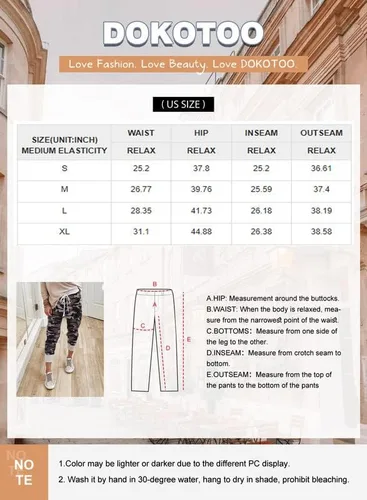 Vista 5 de Dokotoo - Pantalones deportivos de algodón para mujer, cintura elástica con cordón ajustable y bolsillos, estilo informal moderno, para correr