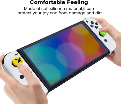 Vista 6 de TIKOdirect Cute Thumb Grip Caps Compatible with Switch Joy-con/OLED/Lite, Kawaii Joystick Cap Grip 4PCS Soft Silicone Protective Ergonomic Button