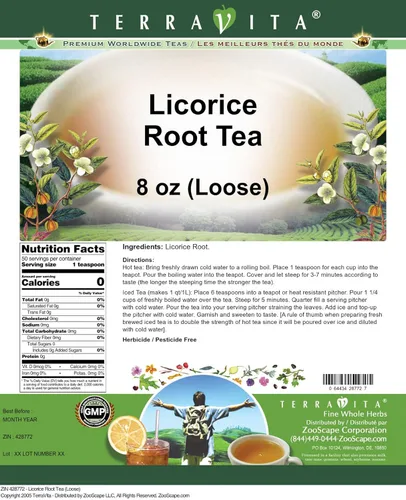 Vista 2 de Té de raíz de regaliz (suelto) (8 oz, ZIN: 428772)
