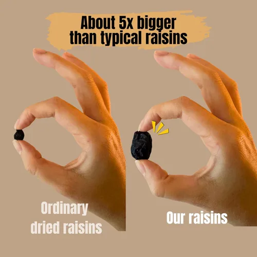 Vista 4 de Ripe on Time - Pasas japonesas KYOHO de 8.8 onzas - Hecho a mano, sin semillas, sin azúcar ni aditivos añadidos