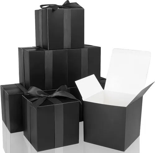 Vista 39 de COTOPHER 100 cajas de regalo pequeñas, cajas de regalo de 2 x 2 x 2 pulgadas, cajas de regalo de papel con cintas, caja de dulces para recuerdos