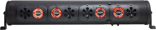 Vista 8 de Bazooka Barra de fiesta G3 Bluetooth de 16 pulgadas Potencia máxima de 450 vatios Luces LED Botón de fiesta para compartir música Altavoces