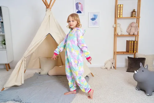 Vista 60 de Pijama de unicornio unisex para niños, enteritos para disfraz, Halloween