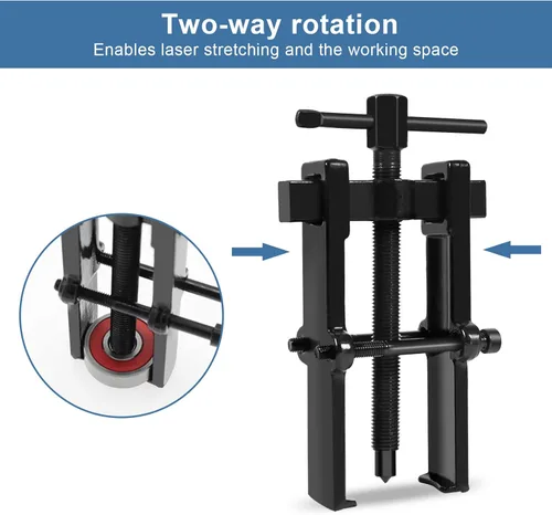 Vista 5 de Extractor de engranajes de dos mandíbulas, kit de herramientas de extracción de engranajes de rodamientos, kit de extracción de herramientas