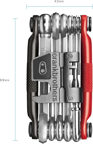 Vista 2 de Crankbrothers Multi Tool M 17 Negro Mate Rojo